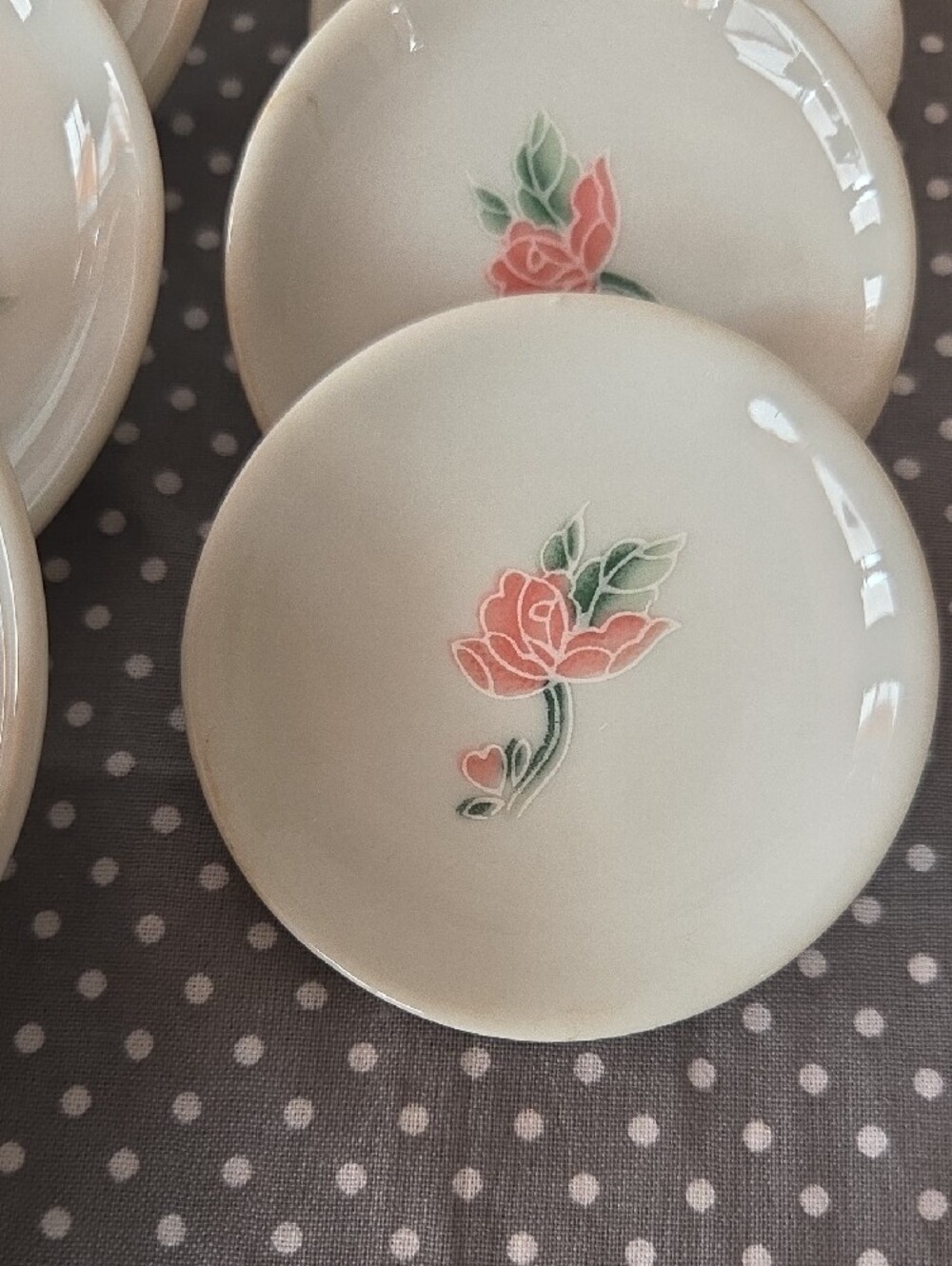 Porcelain Mini Tea Set with Pink Rose Pattern - Picture 13 of 16